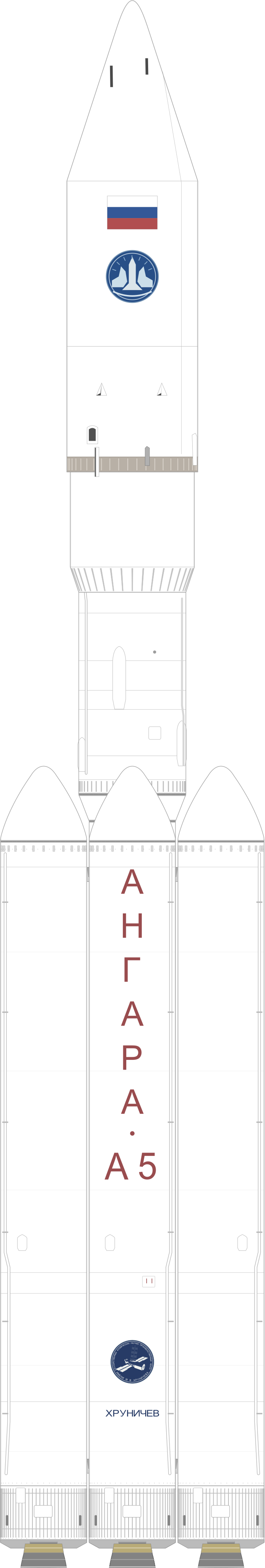 Drawing of the Angara A5/Blok DM-03 for Dummy payload