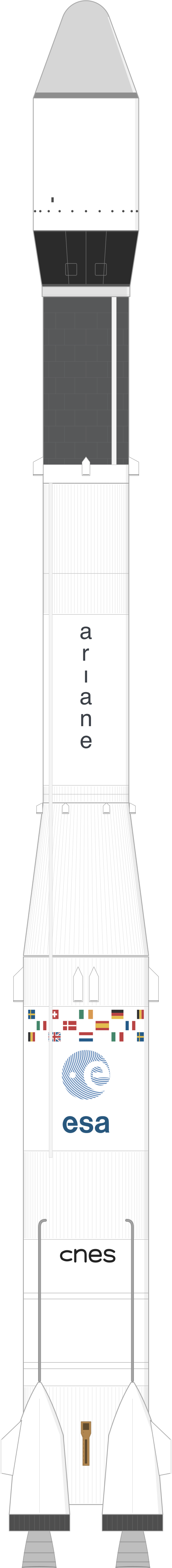 Drawing of the Ariane 1 for CAT 1