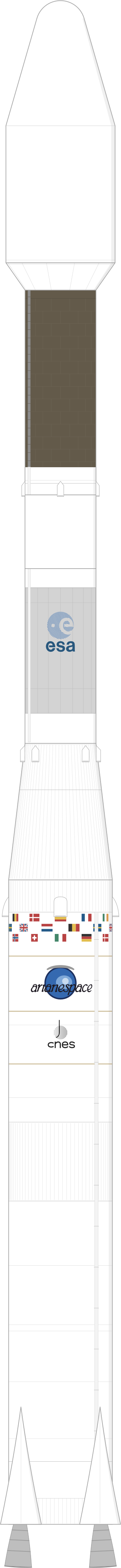 Drawing of the Ariane 40 for ERS-2