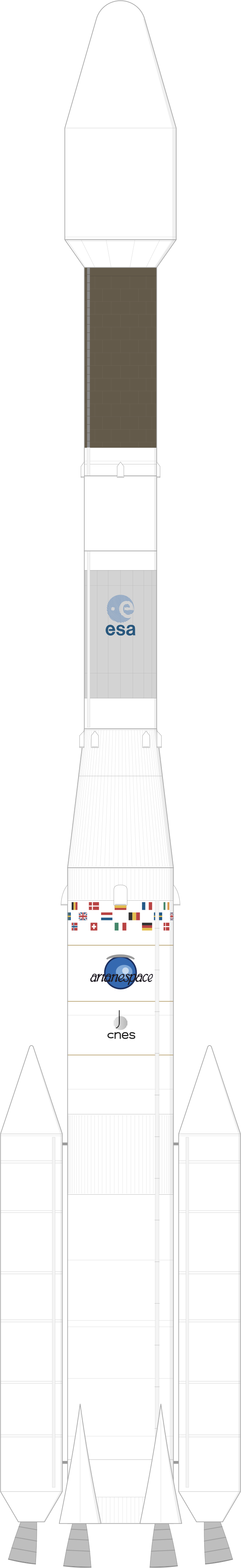 Drawing of the Ariane 42L for PAS 6B