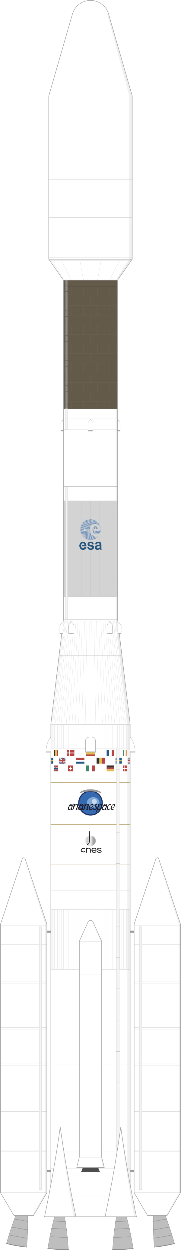 Drawing of the Ariane 44LP for TV-Sat 2