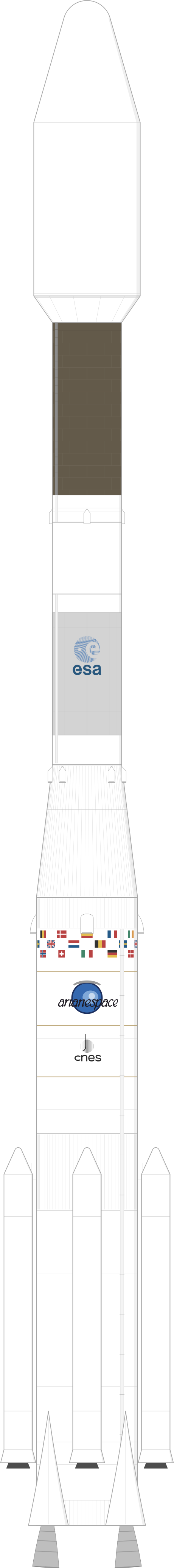 Drawing of the Ariane 44P for PAS 6