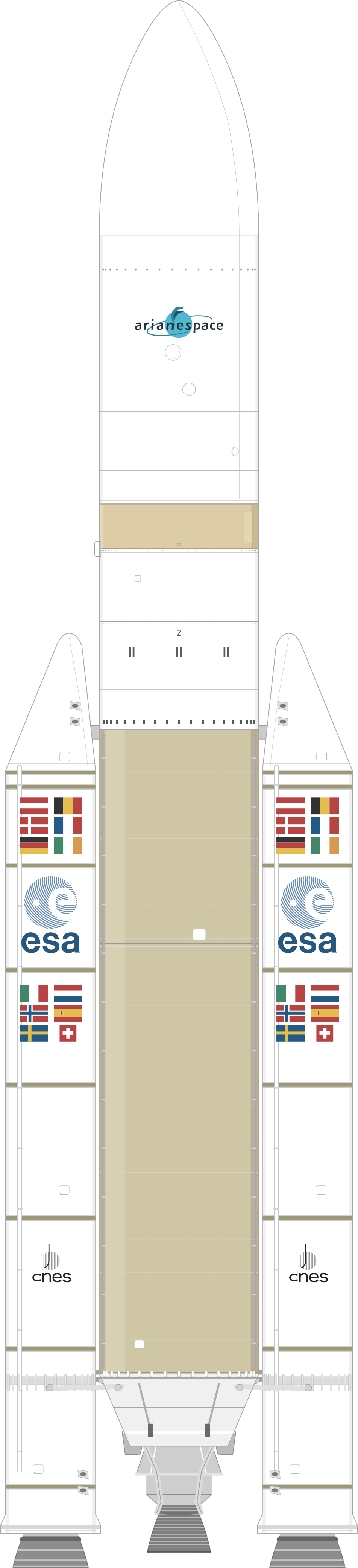 Drawing of the Ariane 5 ECA