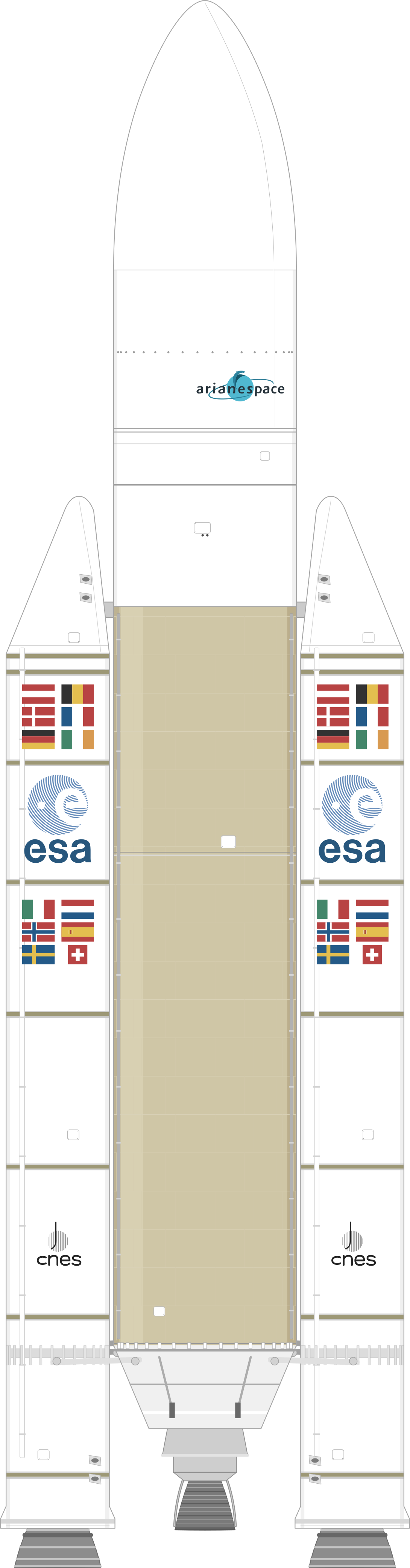 Drawing of the Ariane 5 GS for Helios 2B