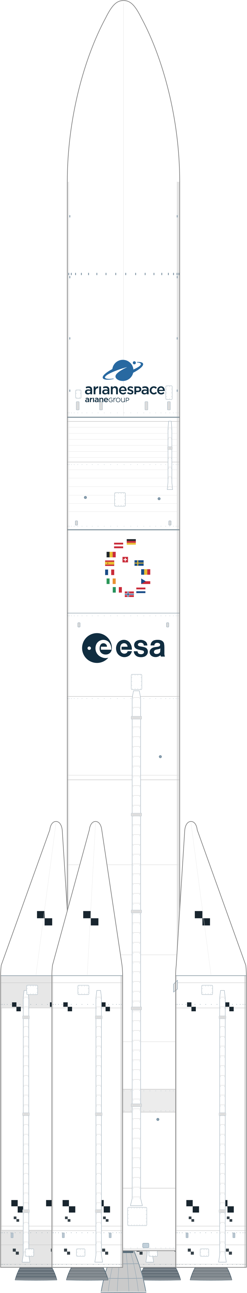 Drawing of the Ariane 64