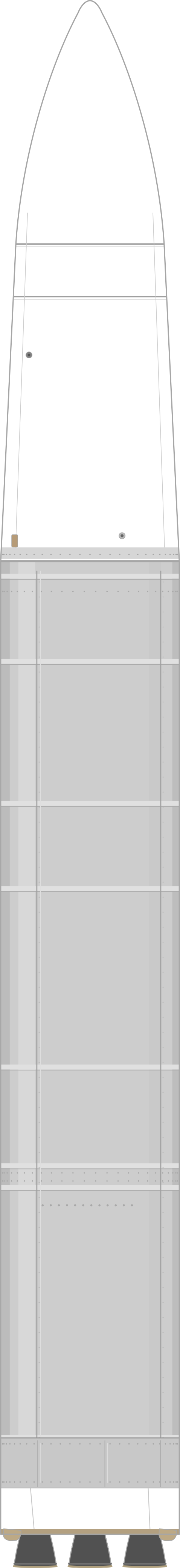 Drawing of the Astra Rocket 3 for Flight 2
