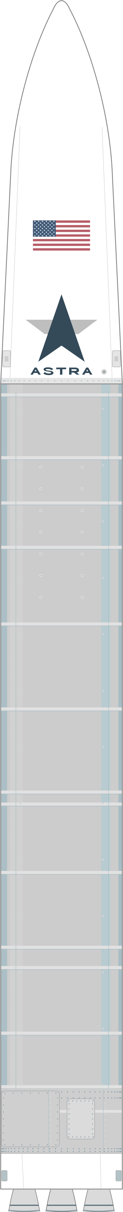 Drawing of the Astra Rocket 3