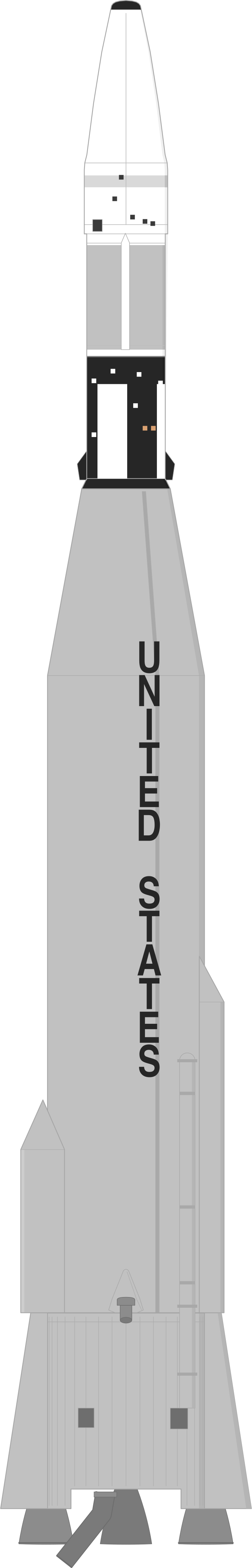 Drawing of the Atlas LV-3 Agena B for Ranger 6