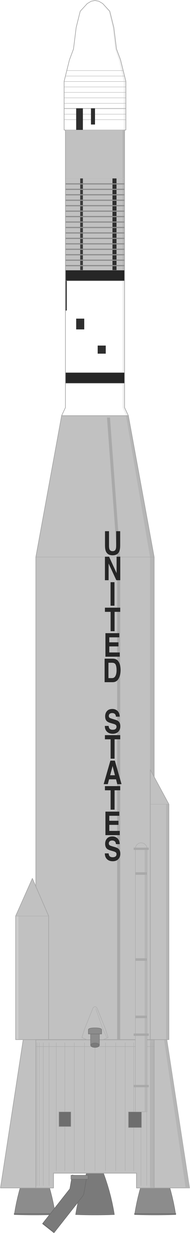 Drawing of the Atlas LV-3 Agena B for Samos 6