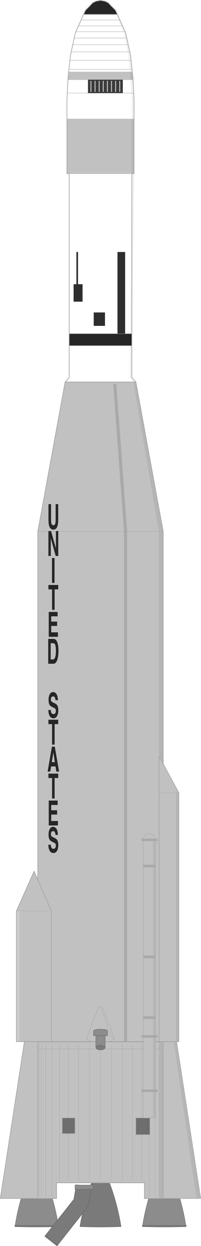 Drawing of the Atlas LV-3 Agena B for Samos 3