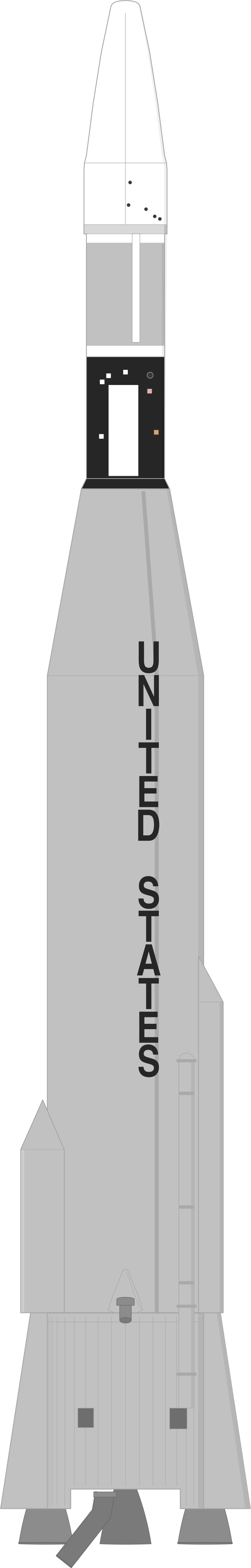 Drawing of the Atlas LV-3 Agena B for Ranger 3