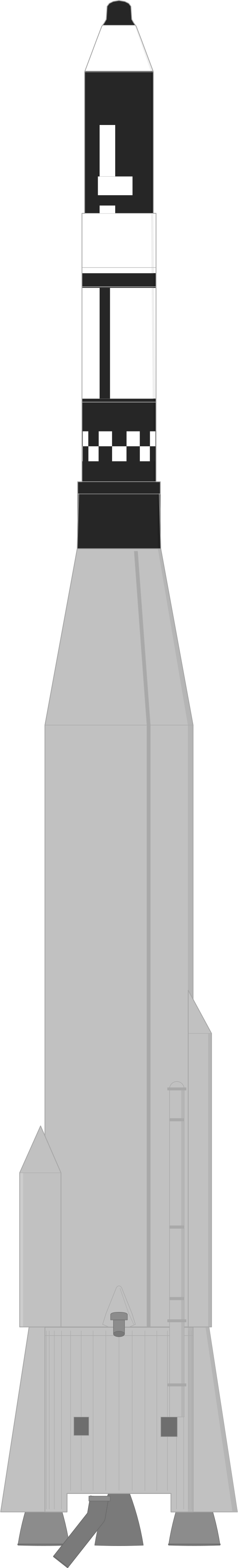 Drawing of the Atlas LV-3 Agena D for KH-7 2