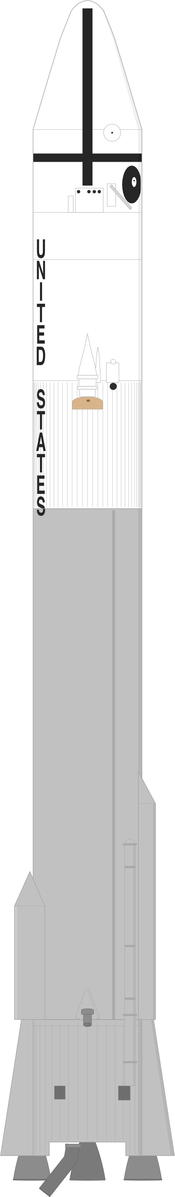 Drawing of the Atlas LV-3C Centaur D for Surveyor-SD 2