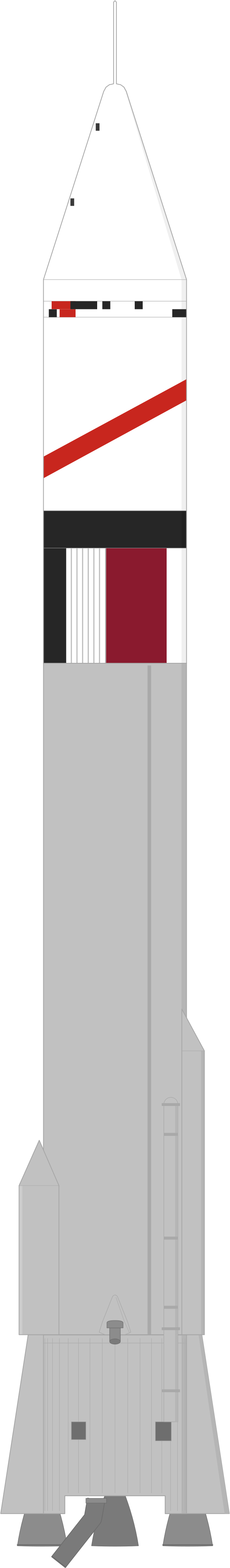 Drawing of the Atlas LV-3C Centaur for AC-2 Instrumentation Ring