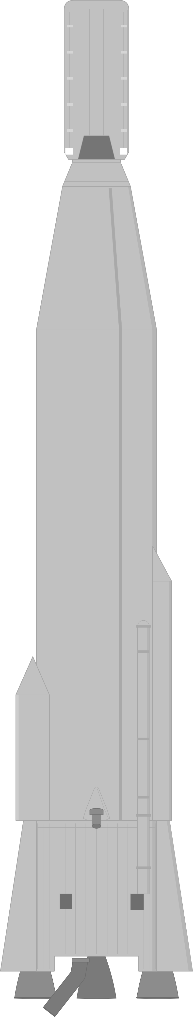 Drawing of the SM-65D Atlas for OV1-9 & 10