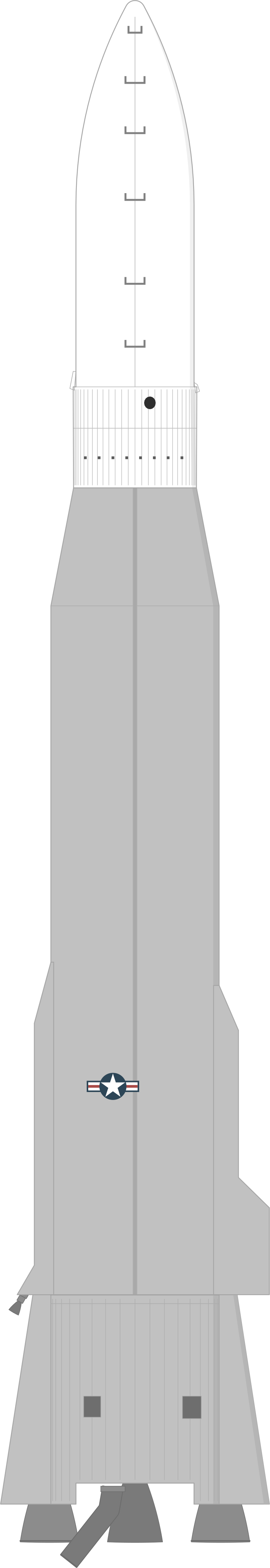 Drawing of the SM-65F Atlas for NOAA B