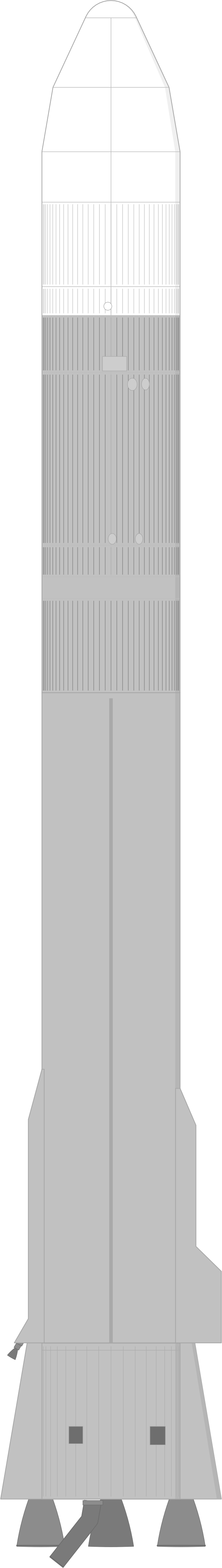Drawing of the Atlas F/Agena D for Seasat 1