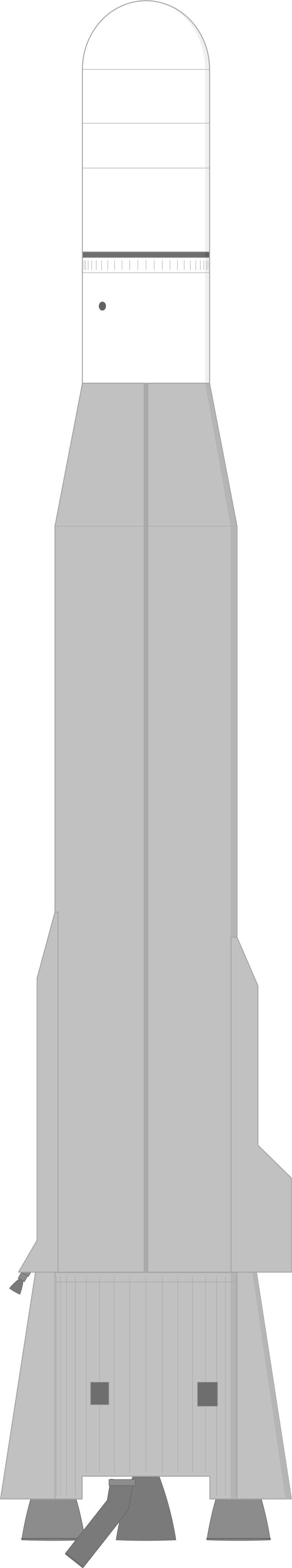 Drawing of the Atlas F MSD for Parcae 1A,B,C & MSD 1