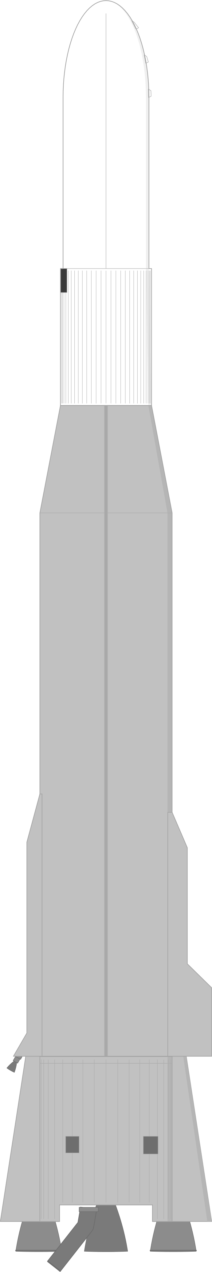 Drawing of the Atlas F/SVS for Navstar 2