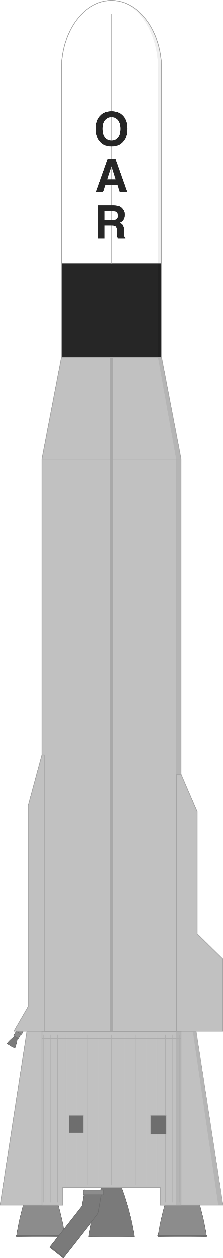 Drawing of the SM-65F Atlas for OV1-13 & 14