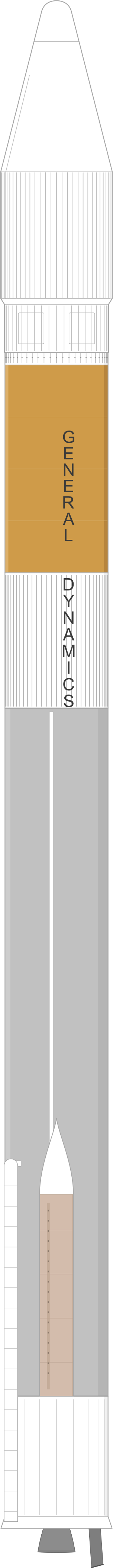 Drawing of the Atlas II for DSCS-3 B14