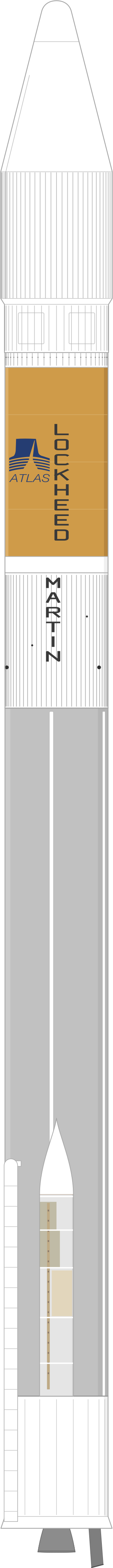 Drawing of the Atlas IIA for DSCS-3 B8