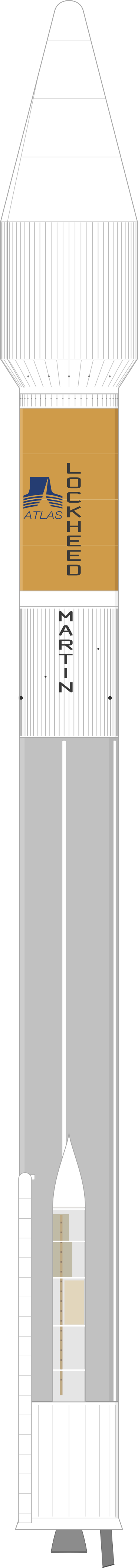 Drawing of the Atlas IIA for Tempo 2