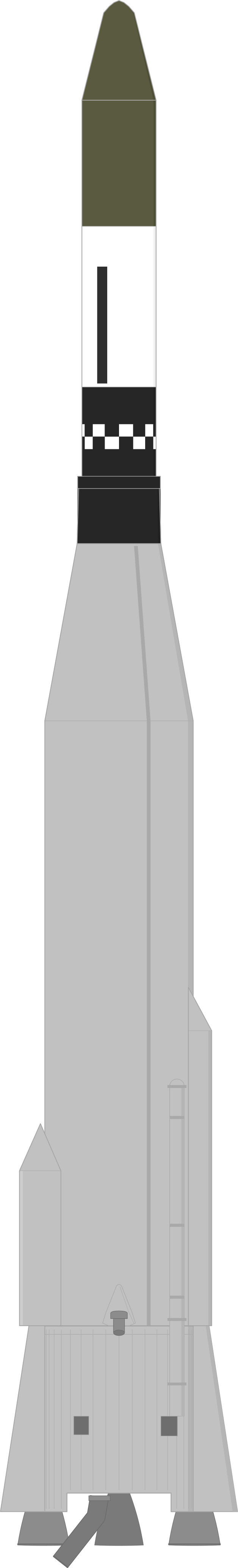 Drawing of the Atlas SLV-3 Agena D for RTS-1 3