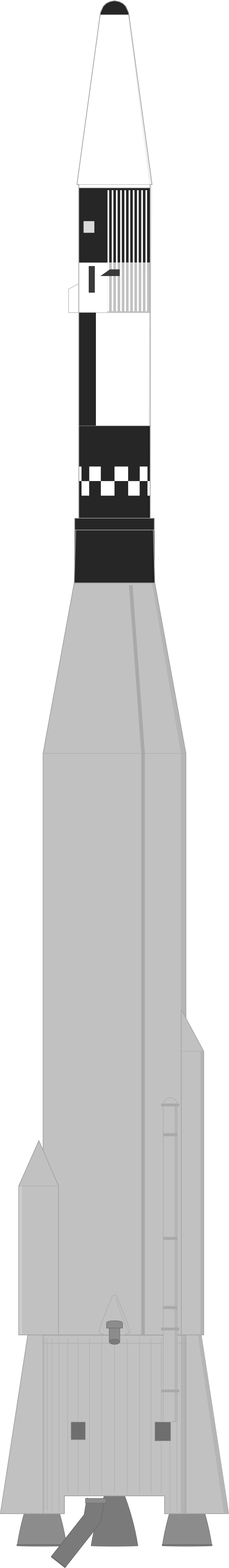 Drawing of the Atlas SLV-3 Agena D for SNAPSHOT-1