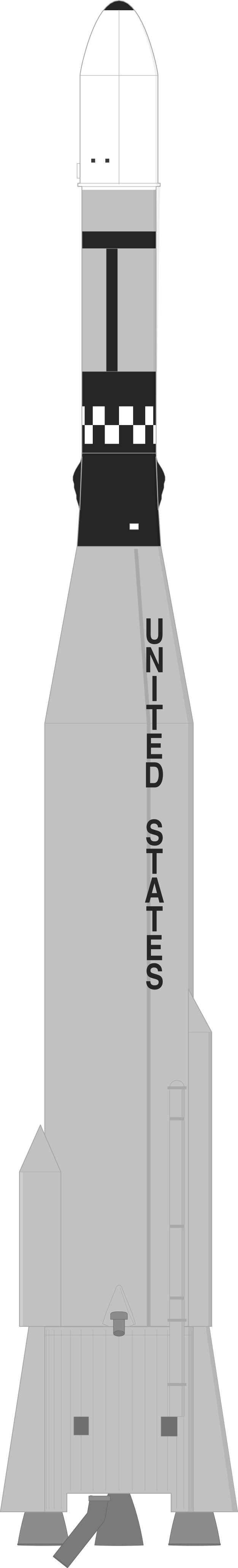 Drawing of the Atlas SLV-3 Agena D for Lunar Orbiter 4