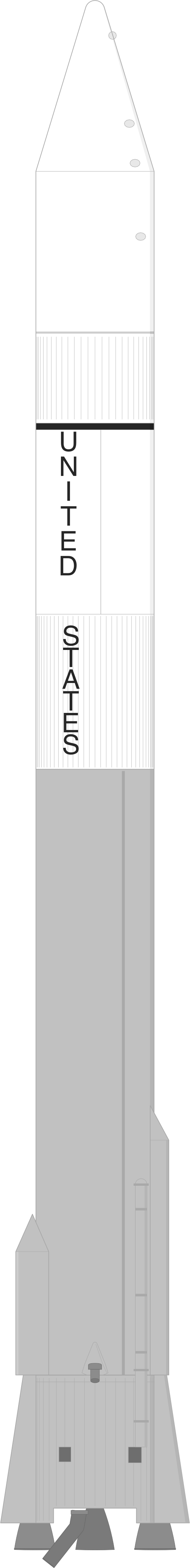 Drawing of the Atlas SLV-3C Centaur for Pioneer 10