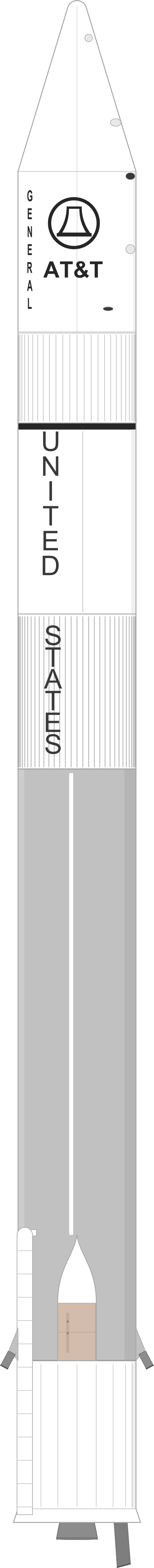 Drawing of the Atlas SLV-3D Centaur for Comstar 1A