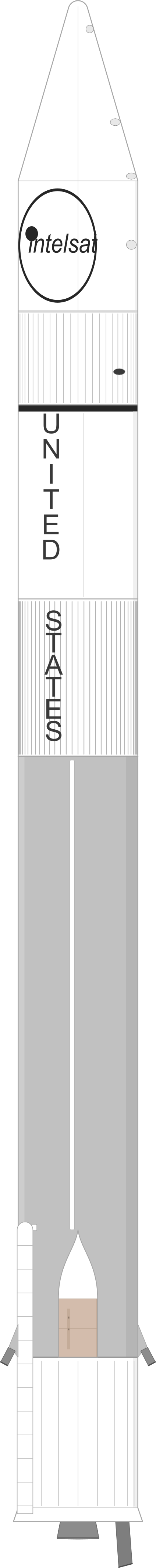 Drawing of the Atlas SLV-3D Centaur for Intelsat 501