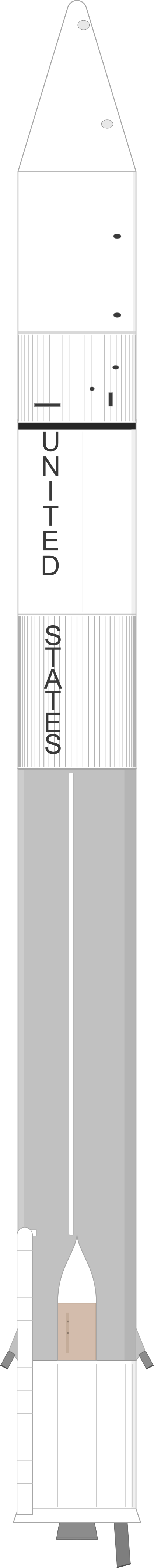 Drawing of the Atlas SLV-3D Centaur for Einstein Observatory