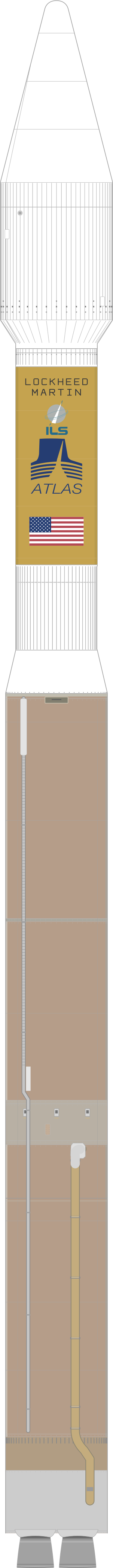 Drawing of the Atlas V 401 for WorldView-3