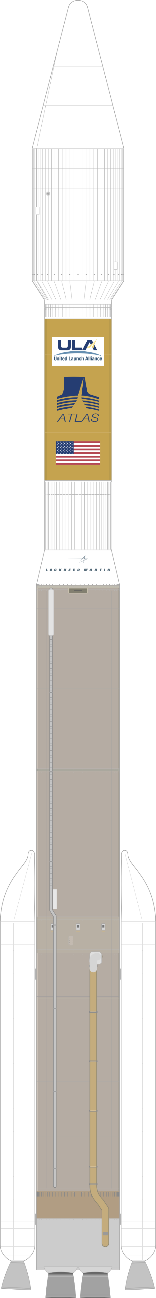 Drawing of the Atlas V 421 for NROL-61