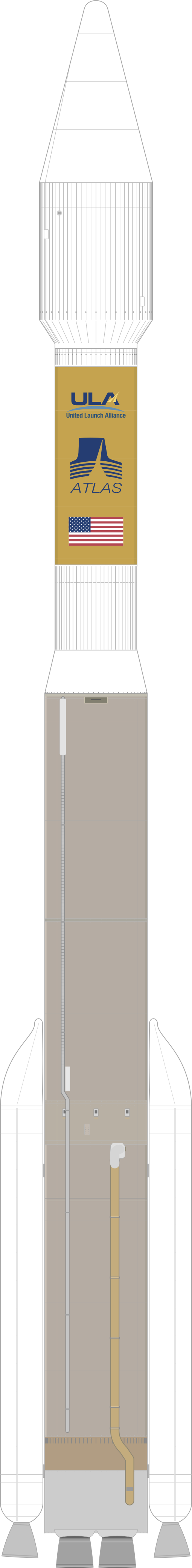 Drawing of the Atlas V 421 for WGS-1