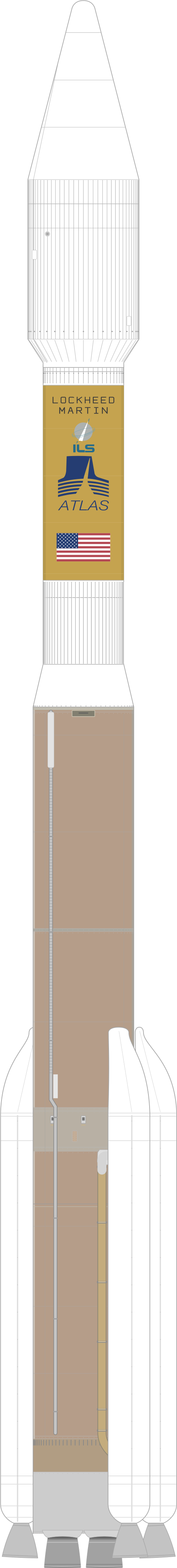 Drawing of the Atlas V 431
