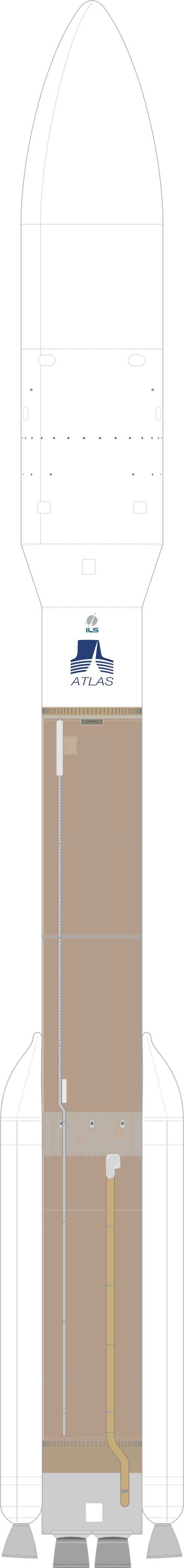 Drawing of the Atlas V 521 for Rainbow 1