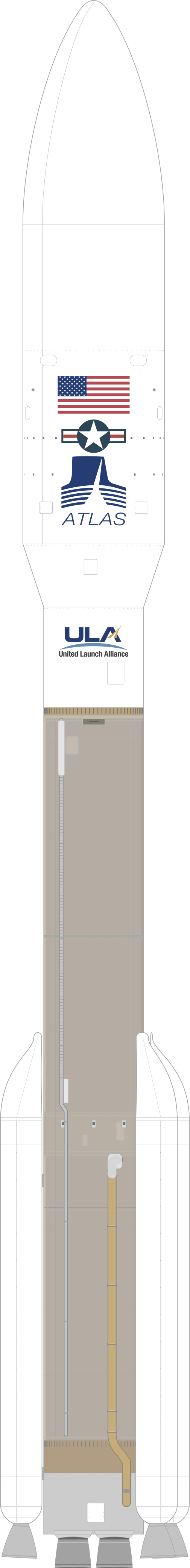 Drawing of the Atlas V 531