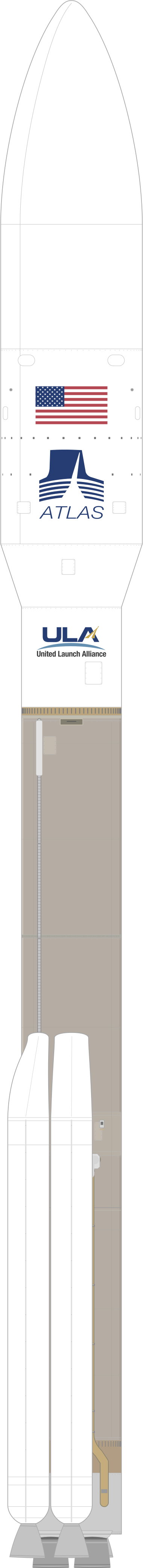 Drawing of the Atlas V 541 for GOES-S