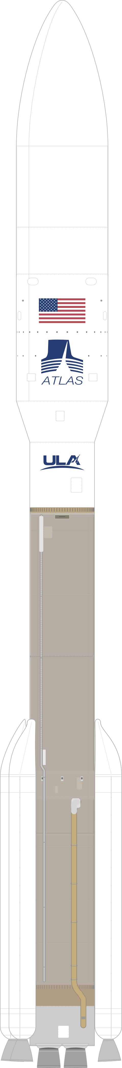 Drawing of the Atlas V 551 for MUOS-1