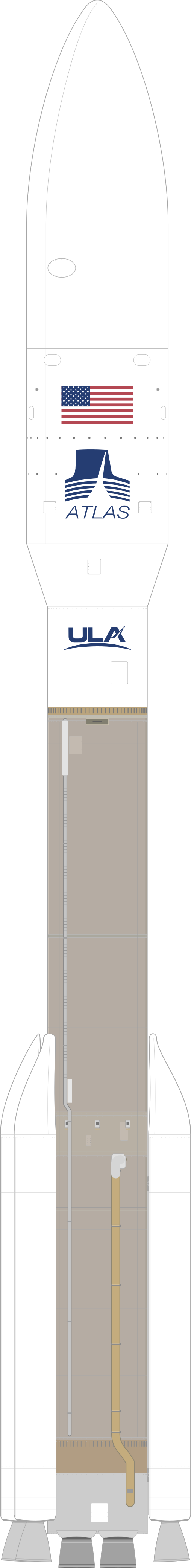 Drawing of the Atlas V 551 for STP-3