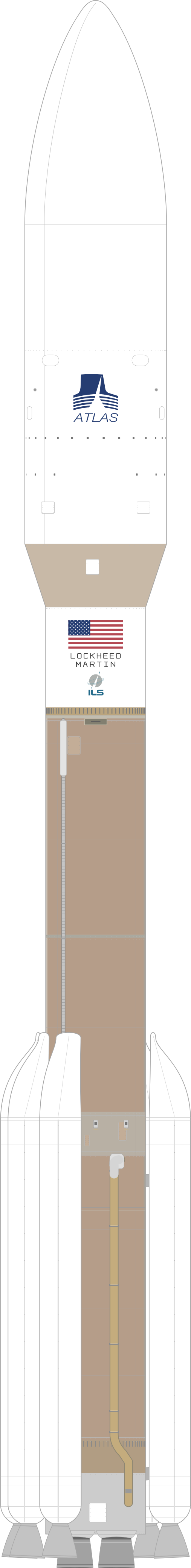 Drawing of the Atlas V 551 for Juno