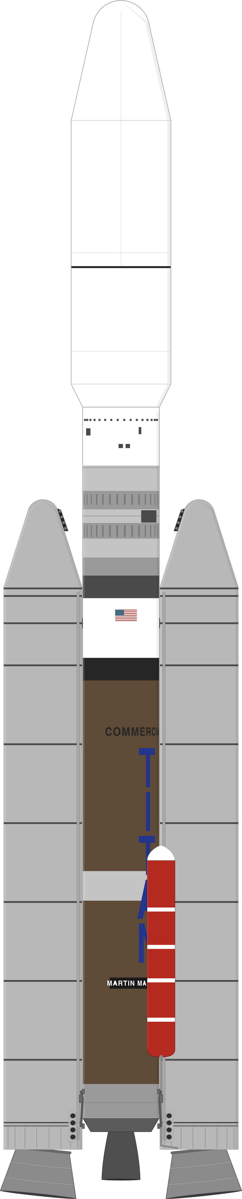 Drawing of the Commercial Titan III for Intelsat 604