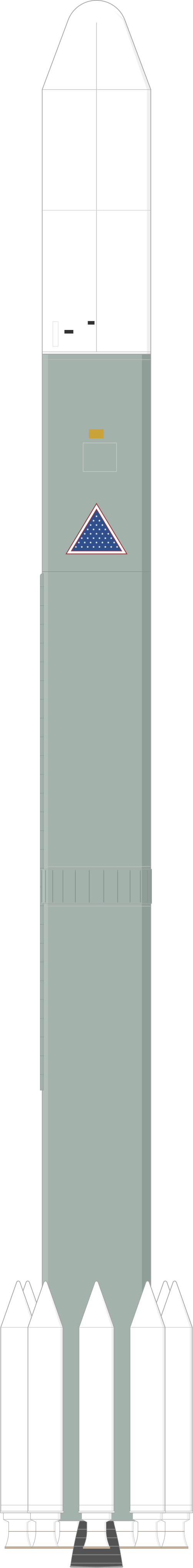 Drawing of the Delta 2913 for COS-B