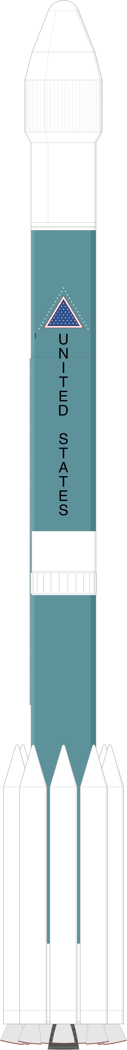 Drawing of the Delta II 6925 for GPS-2 3