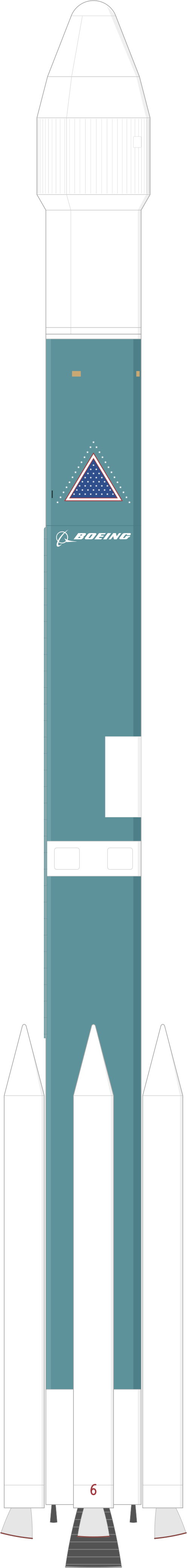 Drawing of the Delta II 7425-9.5 for Mars Polar Lander