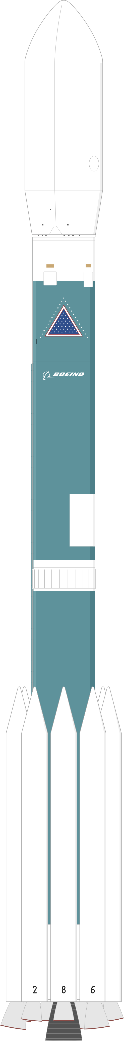 Drawing of the Delta II 7920-10L for Aura