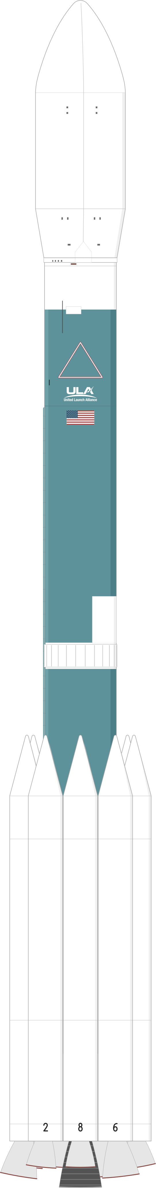 Drawing of the Delta II 7920H-10C for GRAIL-A (Ebb) & GRAIL-B (Flow)